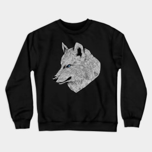 Blue Eyed Wolf Crewneck Sweatshirt